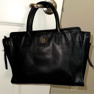 Tory Burch 'Brody'  Women's Black Leather Top Handle Tote No Strap